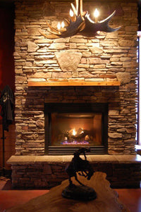 Moose 4 Faux Antler Chandelier - Ozark Cabin Décor, LLC