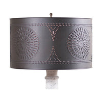 15" Floor Lamp Drum Shade with Chisel - Ozark Cabin Décor, LLC