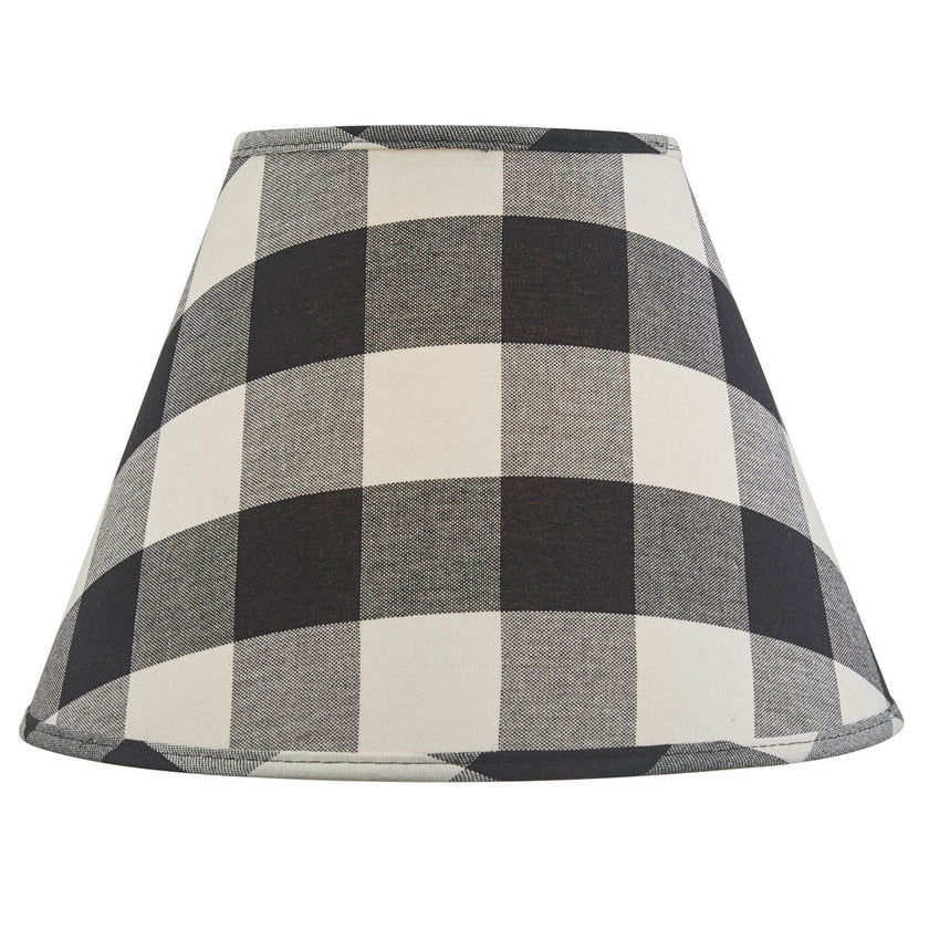 Wicklow Check 12" Lamp Shade - Black & White - Ozark Cabin Décor, LLC