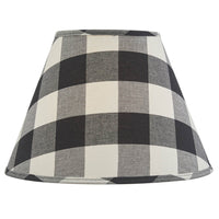 Wicklow Check 12" Lamp Shade - Black & White - Ozark Cabin Décor, LLC