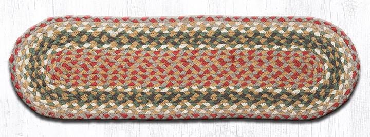 Olive, Burgundy, & Gray Stair Tread - Ozark Cabin Décor, LLC