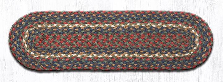 Burgundy & Gray Stair Tread - Ozark Cabin Décor, LLC