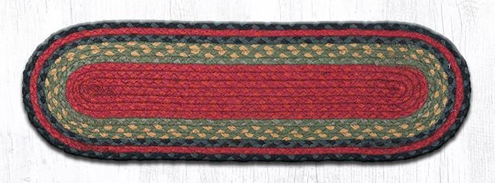 Burgundy, Olive, & Charcoal Stair Tread - Ozark Cabin Décor, LLC