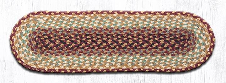 Burgundy, Gray, & Cream Stair Tread - Ozark Cabin Décor, LLC