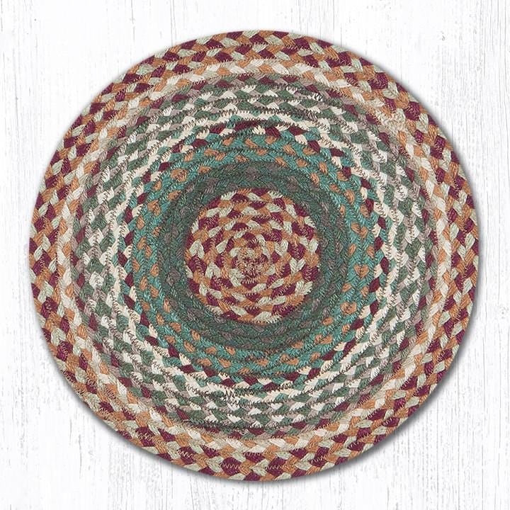 CH-413 Rustic Buttermilk & Cranberry Chair Pad - Ozark Cabin Décor, LLC