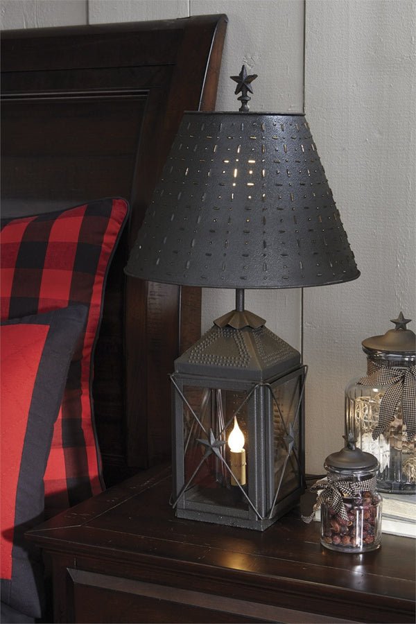 Metal Dot Dash 14" Lamp Shade - Black - Ozark Cabin Décor, LLC