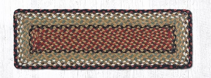 C-019 Burgundy & Mustard Stair Tread - Ozark Cabin Décor, LLC