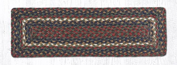 Burgundy & Gray Stair Tread - Ozark Cabin Décor, LLC