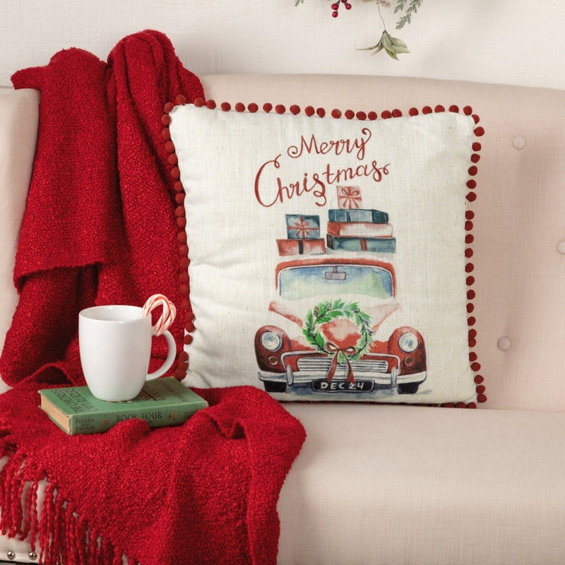 Merry Christmas Throw Pillow - Ozark Cabin Décor, LLC