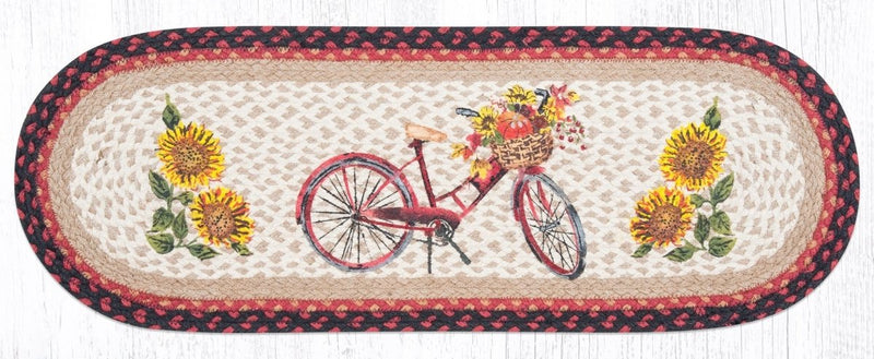 Red Bicycle Oval Table Runner - Ozark Cabin Décor, LLC