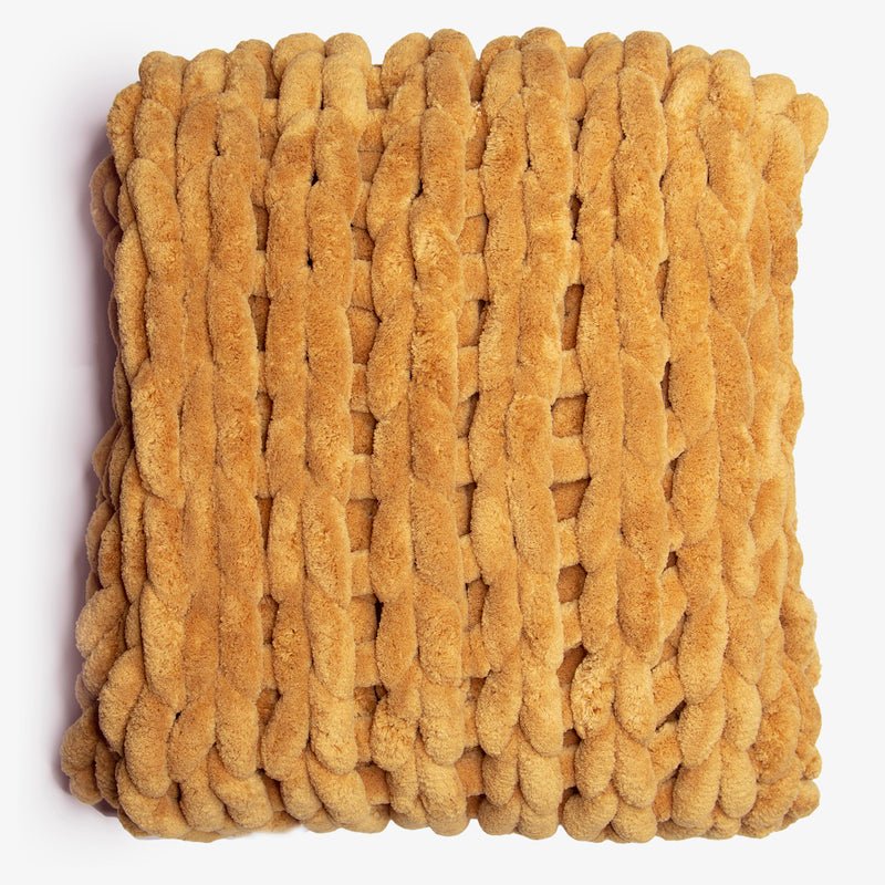 Gold knitted online throw