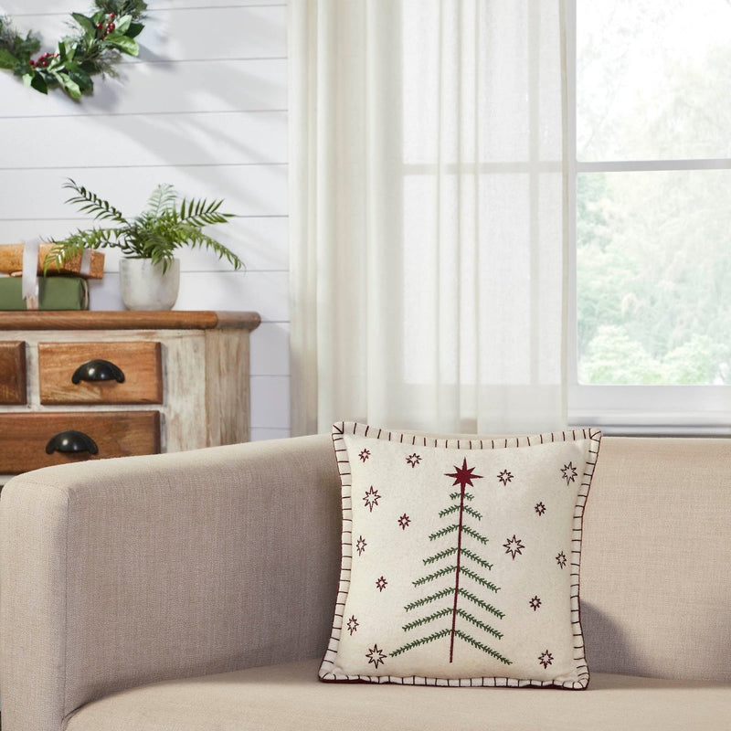 Star of Wonder Primitive Christmas Tree Pillow - Ozark Cabin Décor, LLC