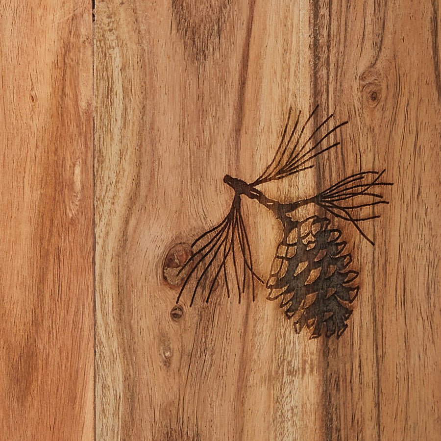 Rustic Lodge Pinecone Wood Canister - Small - Ozark Cabin Décor, LLC