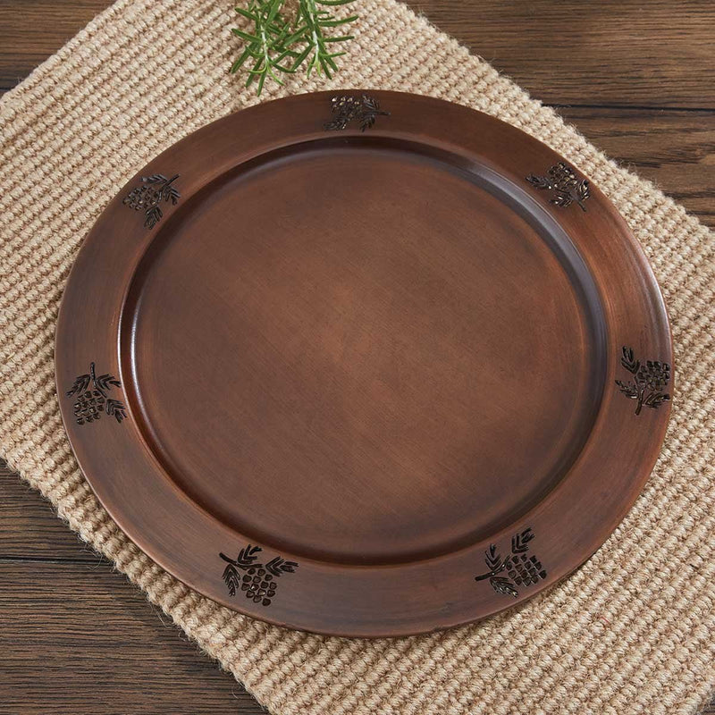 Pinecone Charger Plate - Set of 4 - Ozark Cabin Décor, LLC