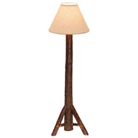 Hickory Log Floor Lamp - Without Shade - Ozark Cabin Décor, LLC