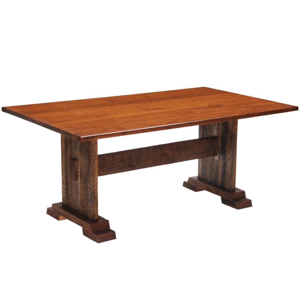 B15125-AO Fireside Lodge Barnwood Harvest Dining Table - Ozark Cabin Décor, LLC