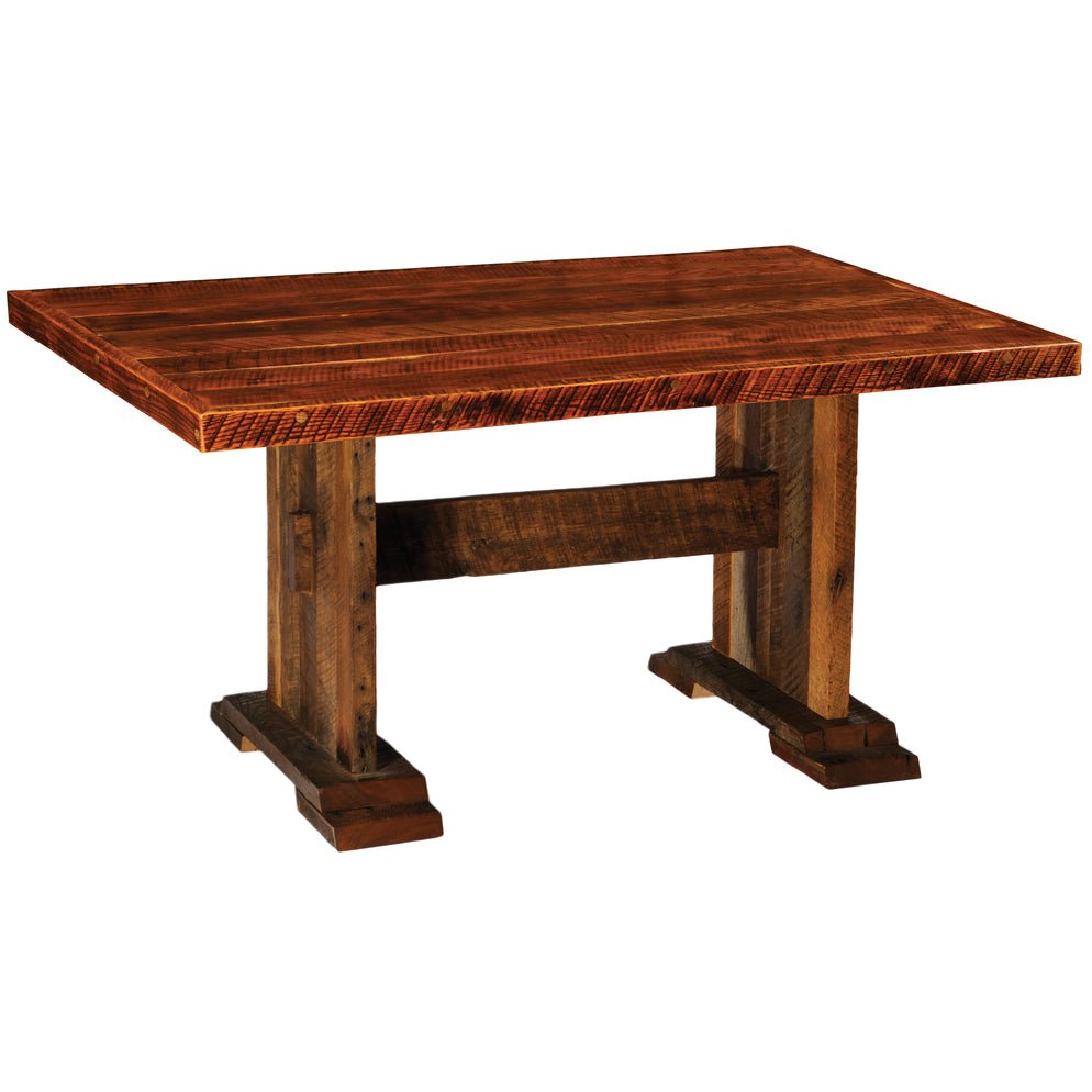 B15125-AT Fireside Lodge Barnwood Harvest Dining Table - Ozark Cabin Décor, LLC