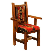 B16135-UF Barnwood Upholstered Artisan Arm Chair - Ozark Cabin Décor, LLC