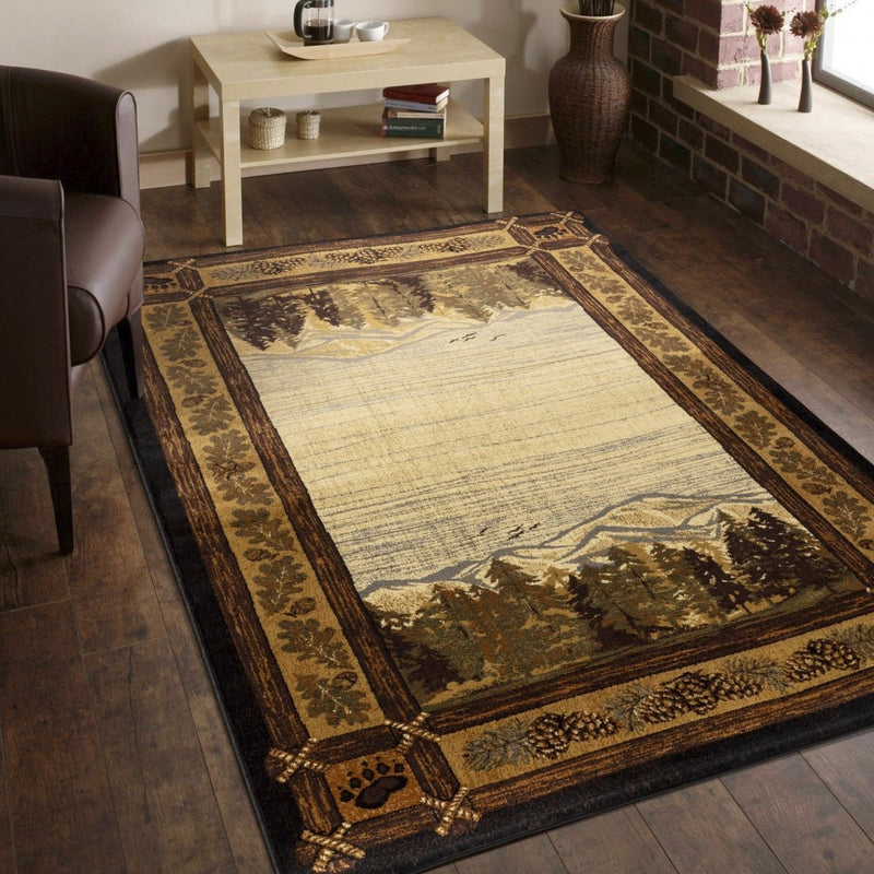 Smokey Mountains Cabin 5'x7' Area Rug - Ozark Cabin Décor, LLC