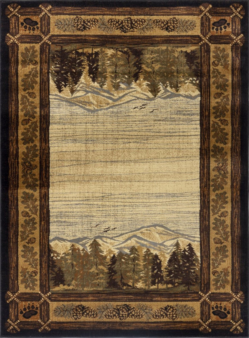 Smokey Mountains Cabin 5'x7' Area Rug - Ozark Cabin Décor, LLC