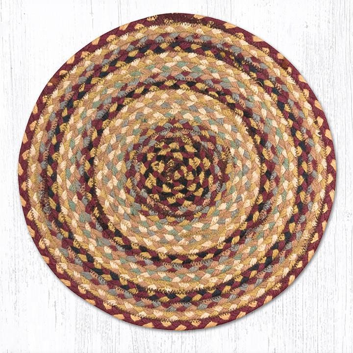 Rustic Burgundy, Gray, & Cream Chair Pad - Ozark Cabin Décor, LLC