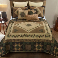 Antique Pine 3-Piece Quilted Bedding Set - King - Ozark Cabin Décor, LLC