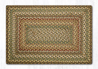 C-051 Fir & Ivory Oblong Braided Rug - Oblong - Ozark Cabin Décor, LLC