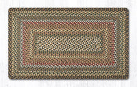 C-051 Fir & Ivory Oblong Braided Rug - Oblong - Ozark Cabin Décor, LLC