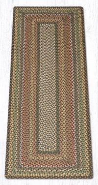 C-051 Fir & Ivory Oblong Braided Rug - Oblong - Ozark Cabin Décor, LLC