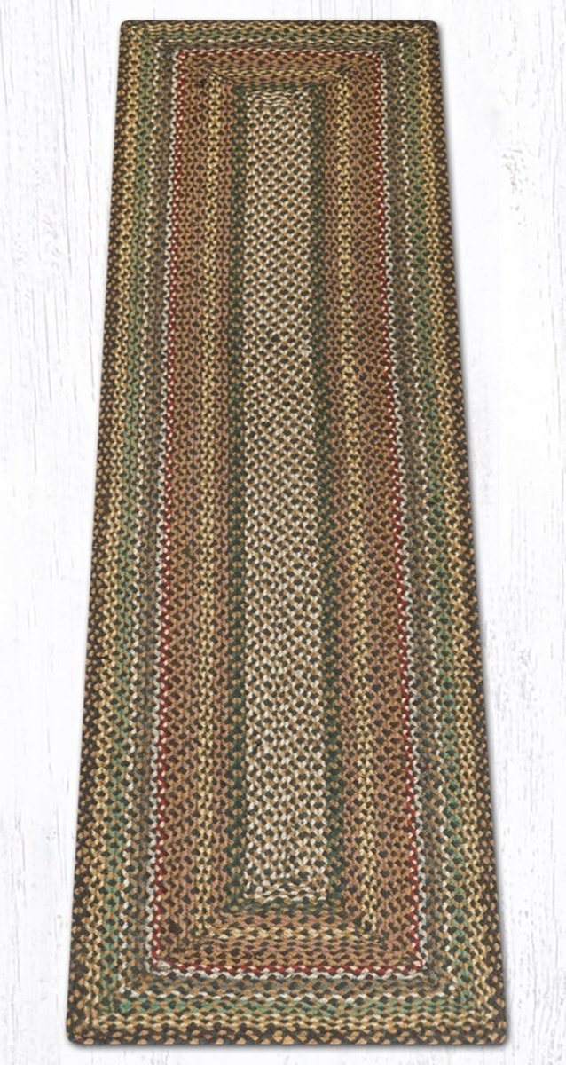 C-051 Fir & Ivory Oblong Braided Rug - Oblong - Ozark Cabin Décor, LLC