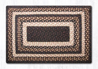 C-313 Mocha Frappuccino Braided Rug - Oblong - Ozark Cabin Décor, LLC