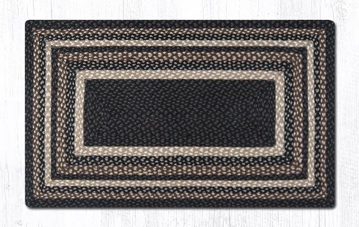 C-313 Mocha Frappuccino Braided Rug - Oblong - Ozark Cabin Décor, LLC