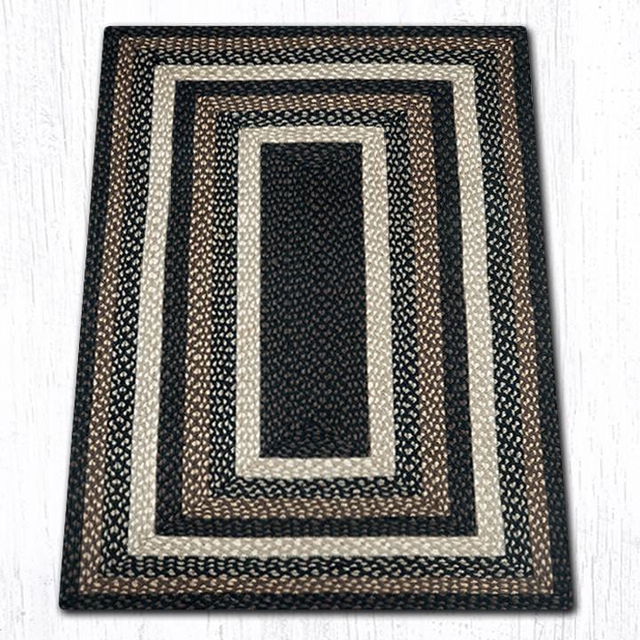 C-313 Mocha Frappuccino Braided Rug - Oblong - Ozark Cabin Décor, LLC