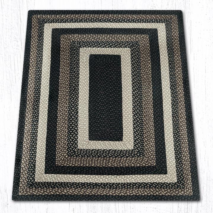 C-313 Mocha Frappuccino Braided Rug - Oblong - Ozark Cabin Décor, LLC
