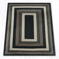 C-313 Mocha Frappuccino Braided Rug - Oblong - Ozark Cabin Décor, LLC