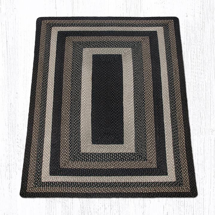 C-313 Mocha Frappuccino Braided Rug - Oblong - Ozark Cabin Décor, LLC