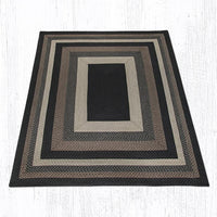 C-313 Mocha Frappuccino Braided Rug - Oblong - Ozark Cabin Décor, LLC