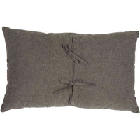 Cumberland Moose Applique Pillow Reverses to solid Pewter color - Ozark Cabin Décor, LLC