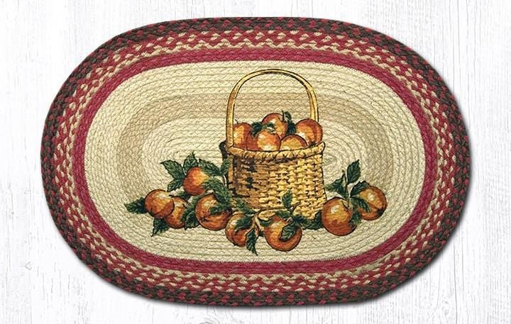 OP-307 Apple Basket Oval Braided Rug - Ozark Cabin Décor, LLC