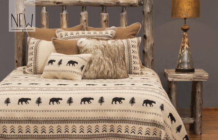WD31330 Wooded River Boulder Luxury Bedspread - 6 Sizes - Ozark Cabin Décor, LLC