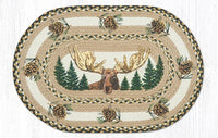 OP-051 Bull Moose Oval Braided Rug - Ozark Cabin Décor, LLC