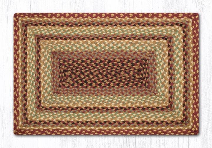 C-357 Burgundy/Gray/Cream Braided Rug - Oblong - Ozark Cabin Décor, LLC