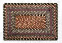 C-043 Burgundy, Blue, & Gray Braided Rug - Oblong - Ozark Cabin Décor, LLC