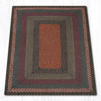 C-043 Burgundy, Blue, & Gray Braided Rug - Oblong - Ozark Cabin Décor, LLC