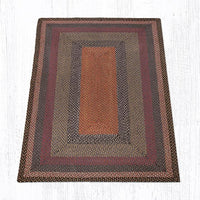 C-043 Burgundy, Blue, & Gray Braided Rug - Oblong - Ozark Cabin Décor, LLC