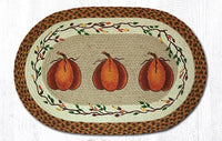 Harvest Pumpkin Oval Braided Rug - Ozark Cabin Décor, LLC