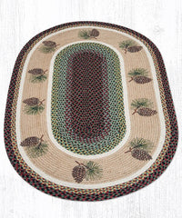 OP-081 Pinecone Braided Rug - Ozark Cabin Décor, LLC