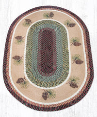 OP-081 Pinecone Braided Rug - Ozark Cabin Décor, LLC