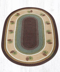 OP-081 Pinecone Braided Rug - Ozark Cabin Décor, LLC