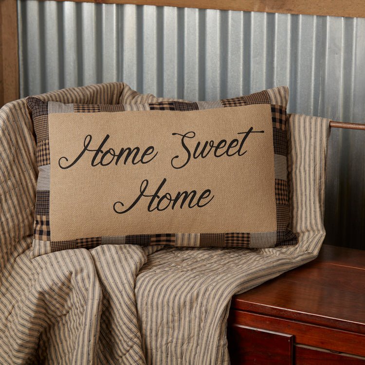 Farmhouse Star Home Sweet Home Pillow - Ozark Cabin Décor, LLC